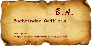 Buchbinder Amázia névjegykártya